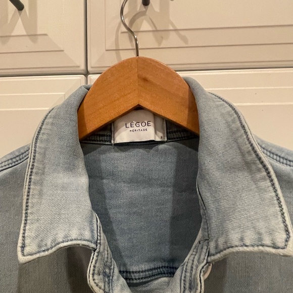 Legoe Heritage BOYFRIEND DENIM SHIRT/JACKET size 2 M - Picture 4 of 4